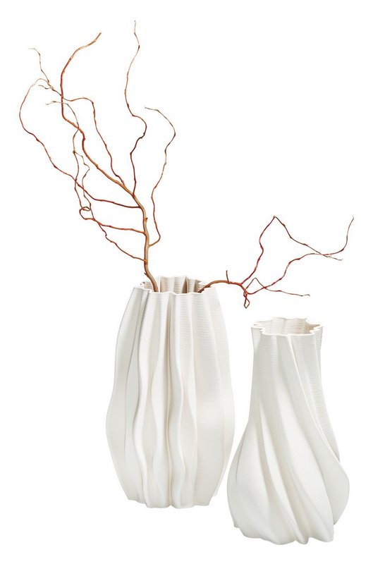 PHILIPPI Vase Plissee Keramik 