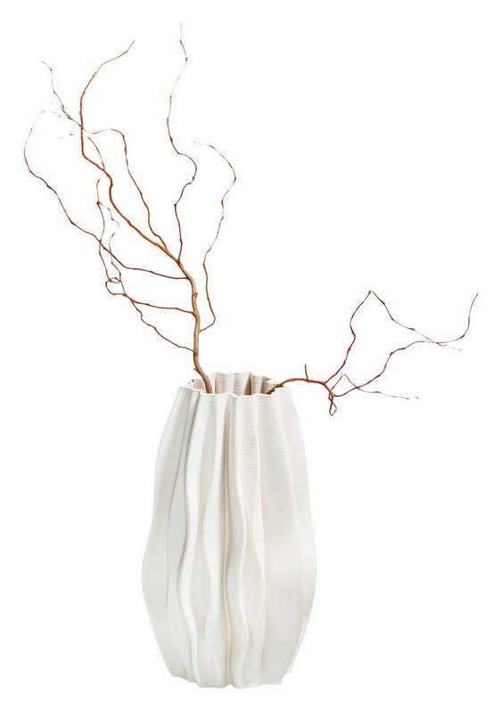 PHILIPPI Vase Plissee Keramik 