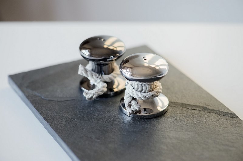 PHILIPPI Pfefferstreuer Hamburger mit Tau Metall 4x4x5 cm anthrazit 