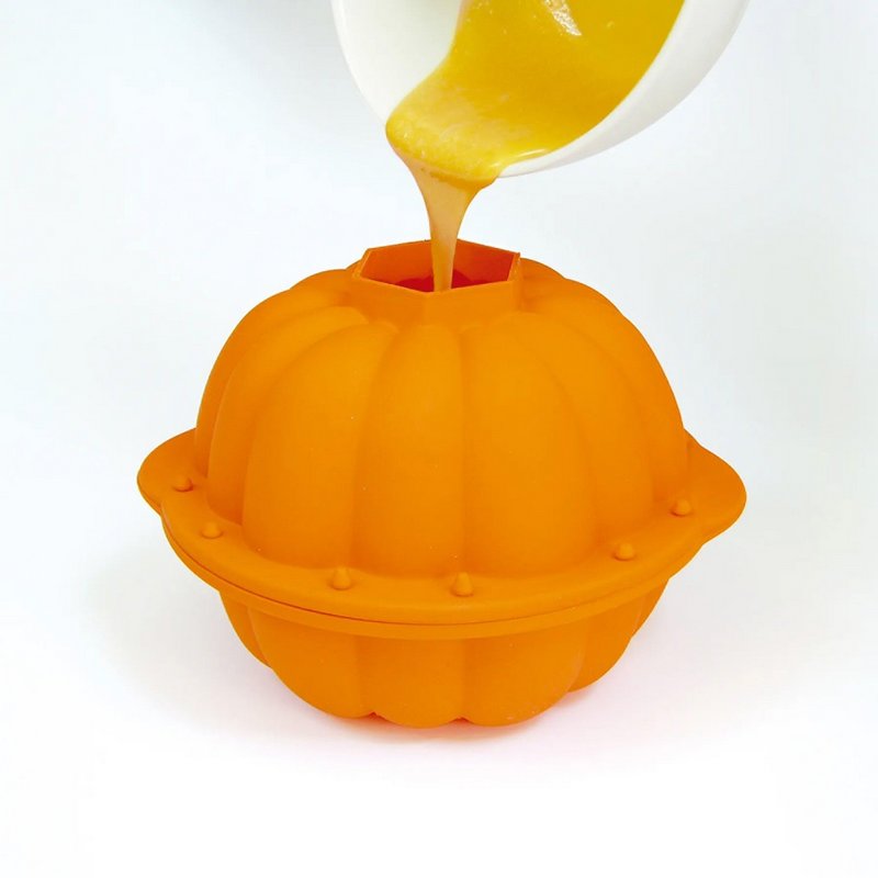 Backform 3D Kürbis Silikon 17 cm orange 