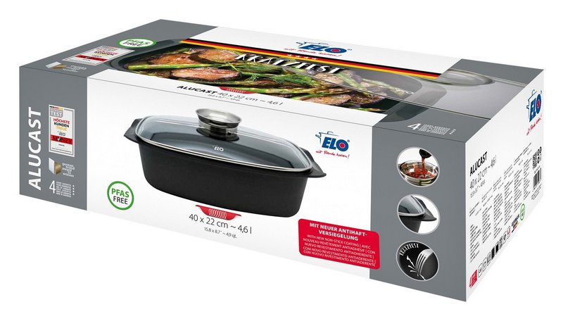 ELO Bräter mit Glasdeckel Elodur-Select PFAS-frei 4.6 l 