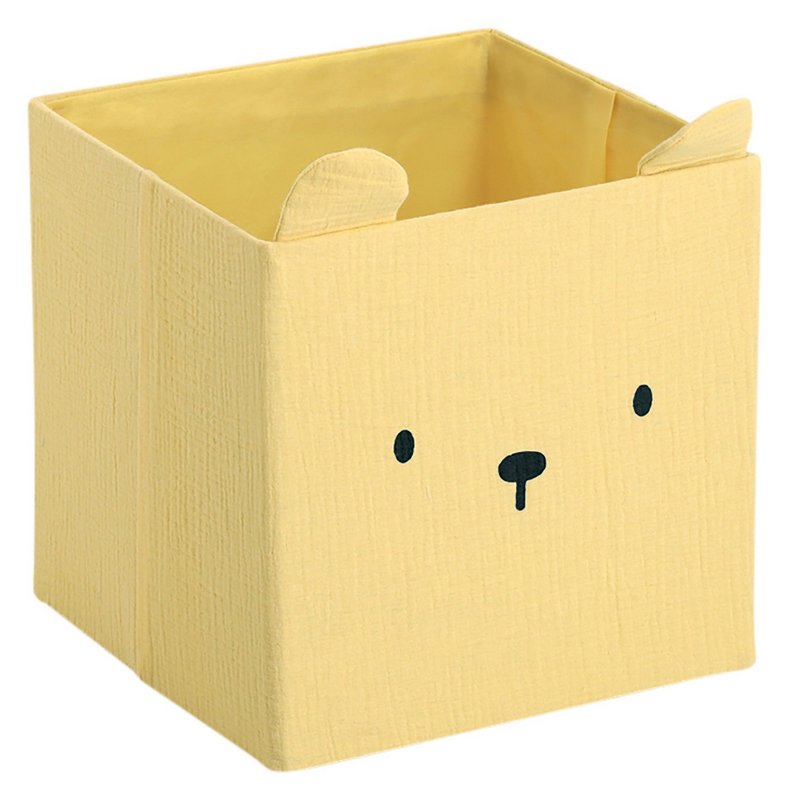 ZELLER Aufbewahrungsbox Bär gelb Musselin 