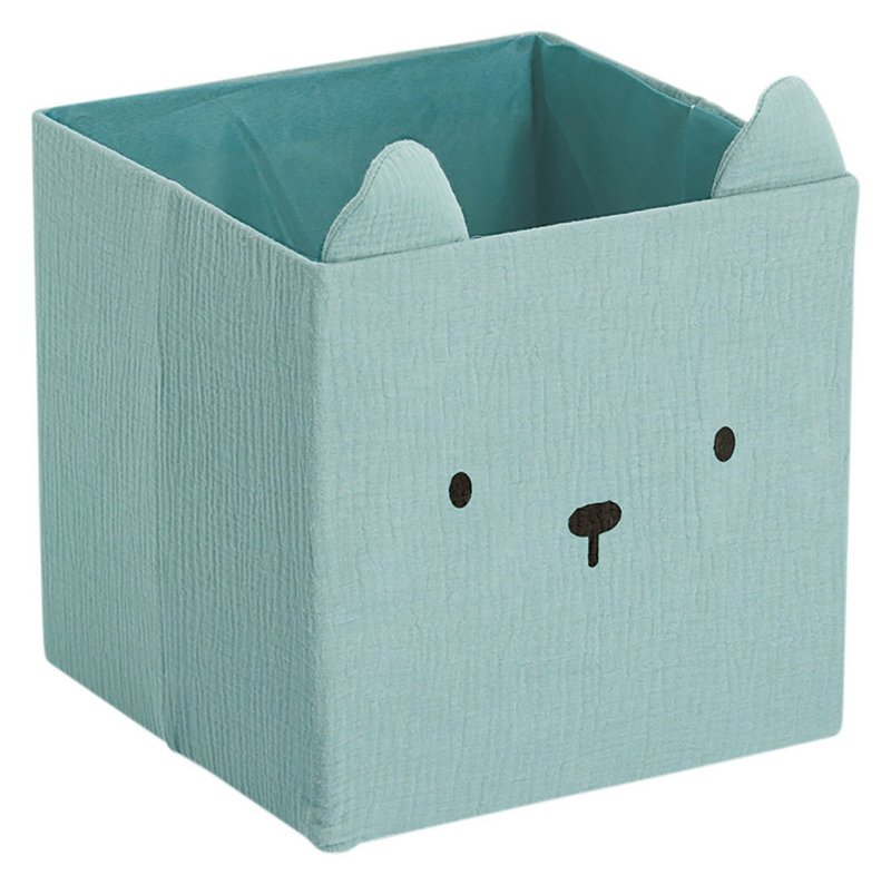 ZELLER Aufbewahrungsbox Bär mint Musselin 