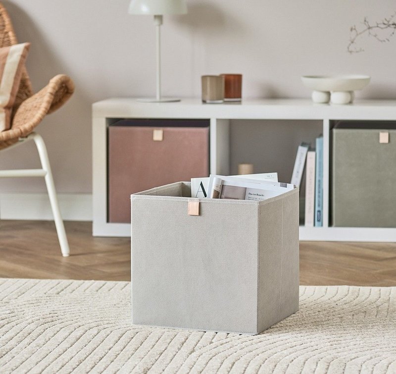 ZELLER Aufbewahrungsbox Vlies grau 