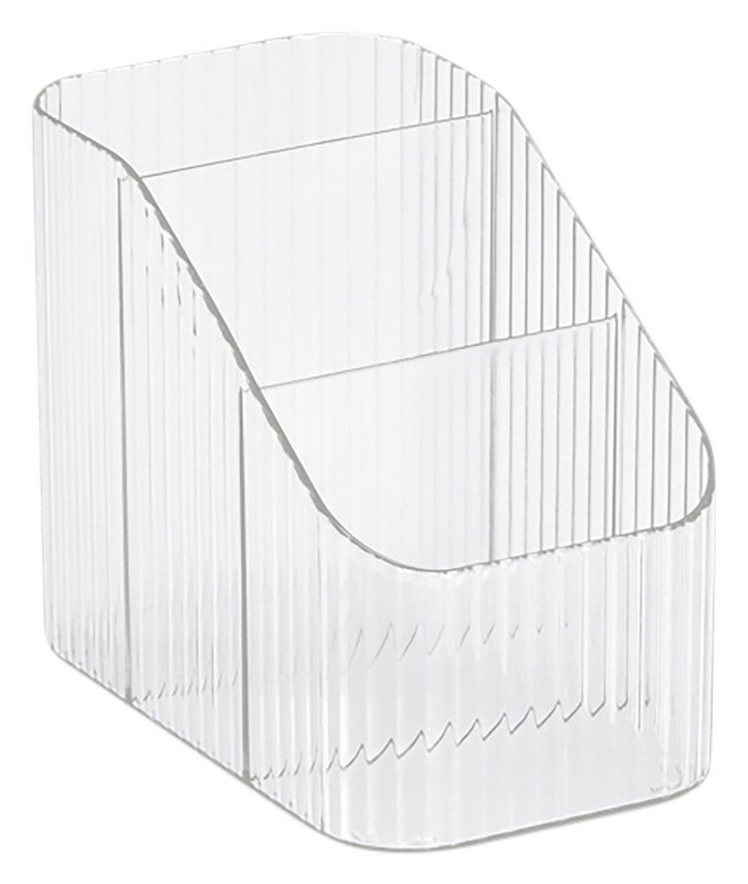 ZELLER Utensilien Organizer mit 3 Fächern Kunststoff transparent 