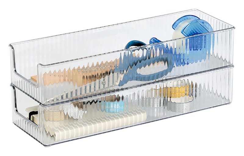 ZELLER Utensilien Organizer Set 3-teilig Kunststoff transparent 