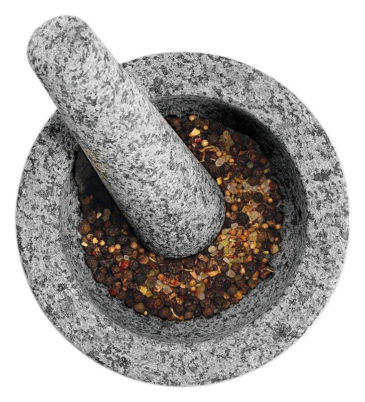 ZELLER Mörser mit Stössel Granit grau 