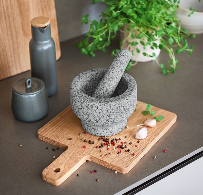 ZELLER Mörser mit Stössel Granit grau 
