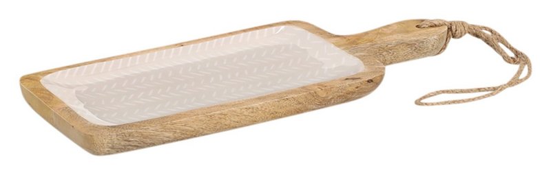 ZELLER Servierbrett Mangoholz beige 
