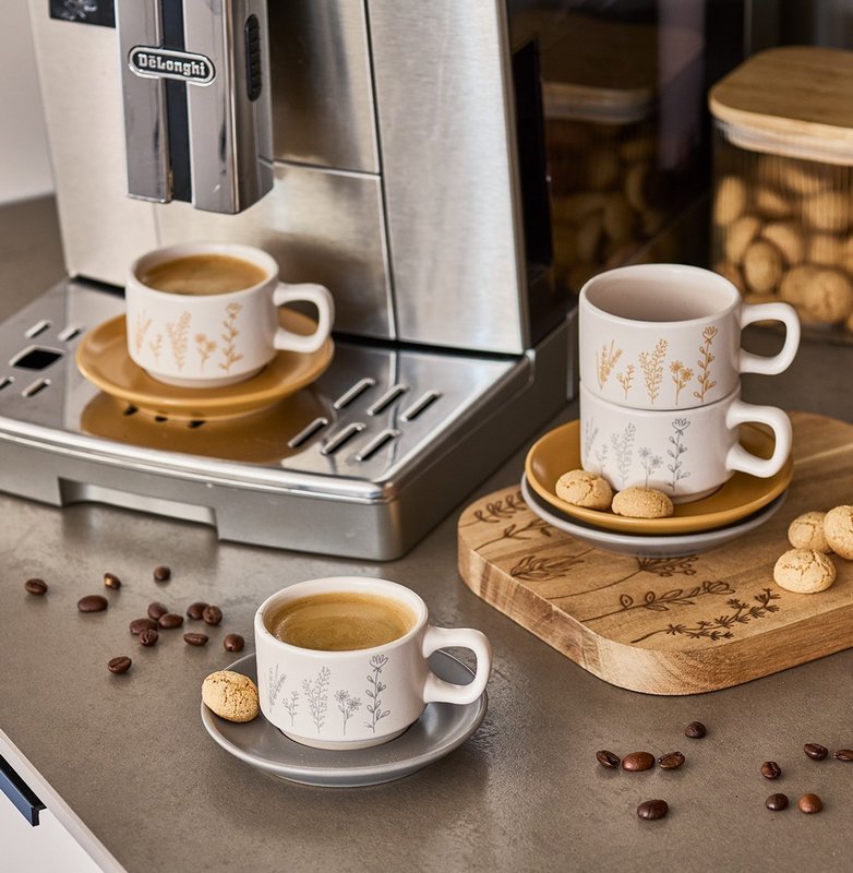 ZELLER Espressotassen Set Flowers 