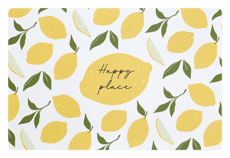 ZELLER Tischset Lemons weiss gelb 
