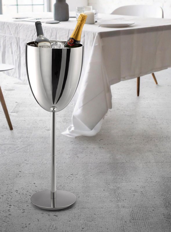 PHILIPPI Champagnerkühler mit Standfuss Monaco Inox 
