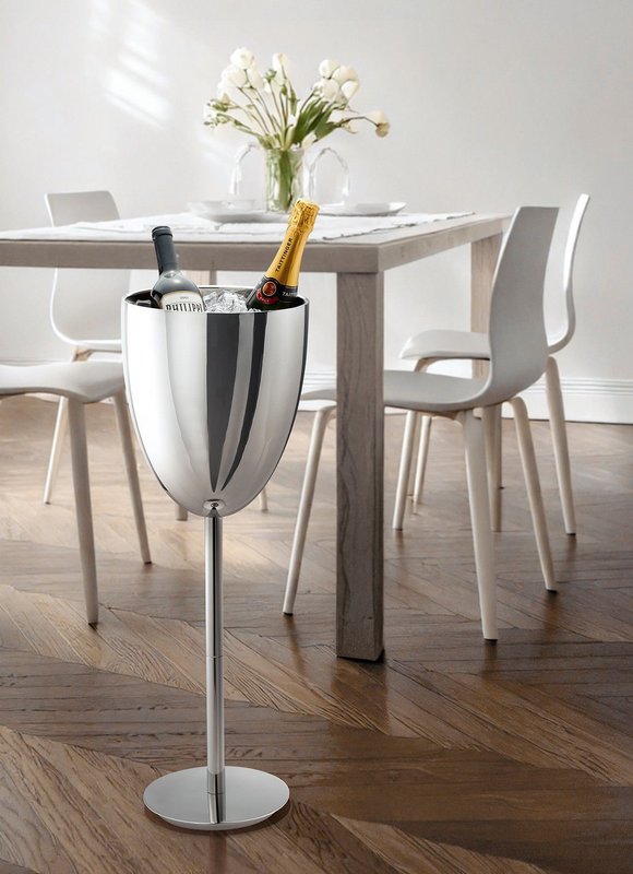 PHILIPPI Champagnerkühler mit Standfuss Monaco Inox 