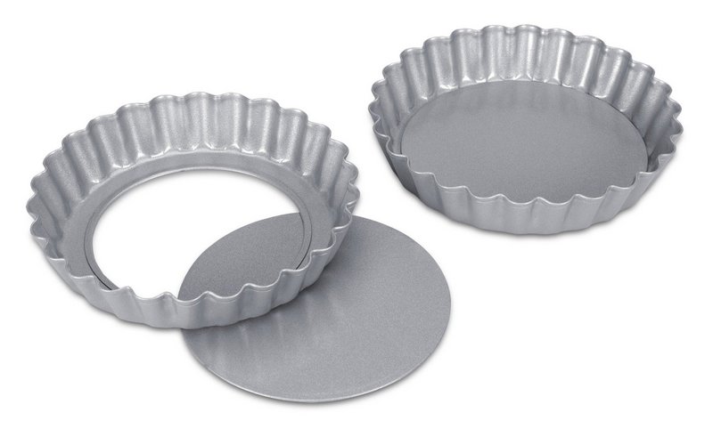 STÄDTER Tarteform mit Hebeboden 10x1.8 cm silber We love Baking 