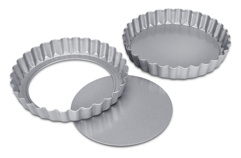 STÄDTER Tarteform mit Hebeboden 12x1.8 cm silber We love Baking 