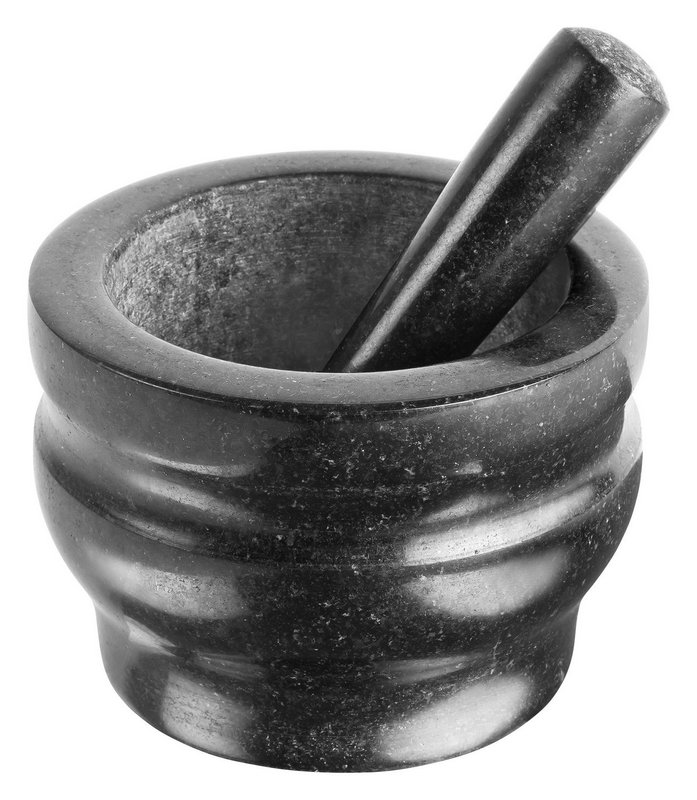 COLE MASON Mörser mit Stössel Granit schwarz 
