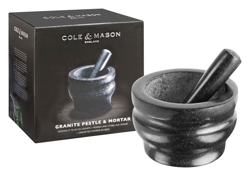 COLE MASON Mörser mit Stössel Granit schwarz 