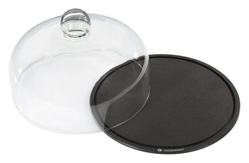 ZASSENHAUS Käseglocke mit Glashaube Comfort Plus 28 cm 