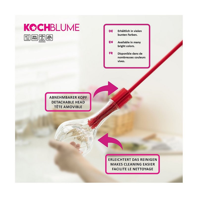 KOCHBLUME Flaschenbürste Slim lila 