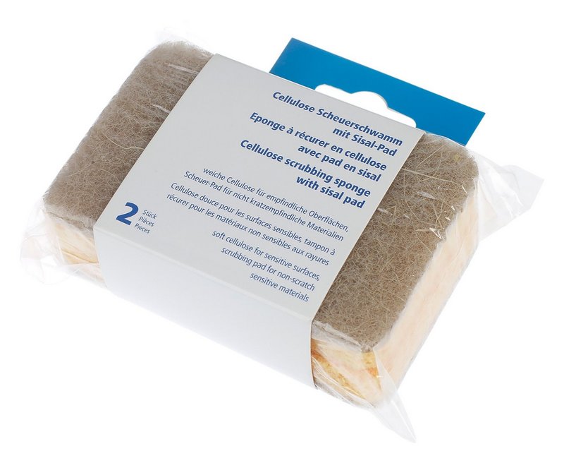 EBNAT Scheuerschwamm Cellulose mit Sisal Pad gelb 