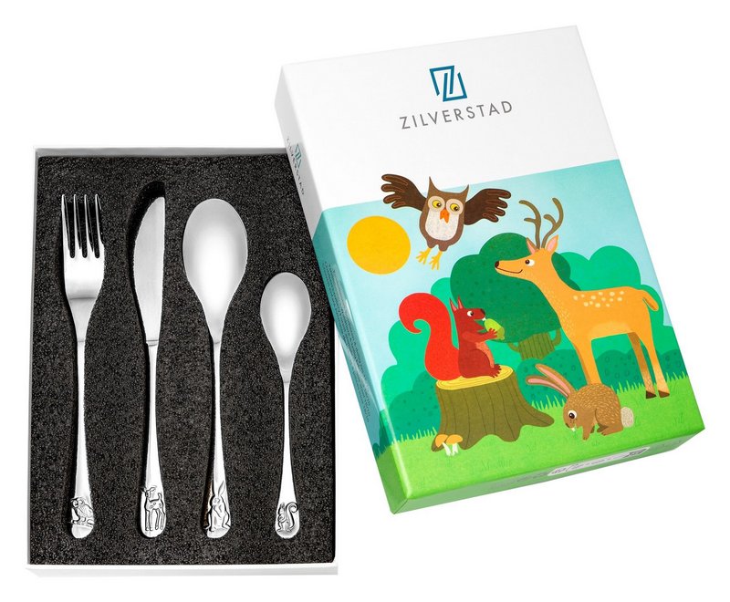 ZILVERSTAD Kinderbesteck Waldtiere 