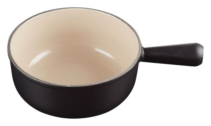 LE CREUSET Fonduecaquelon schwarz sand 20 cm 