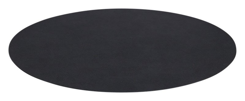 ZELLER Tischset rund Kunstleder schwarz 