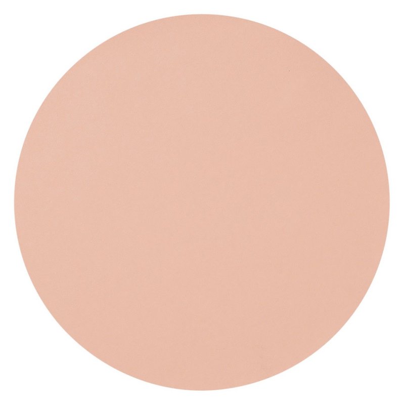 ZELLER Tischset rund Kunstleder rosé 
