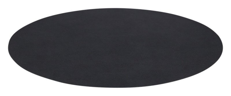 ZELLER Untersetzer rund Kunstleder schwarz 