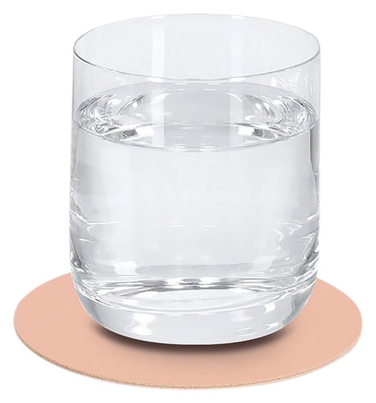 ZELLER Untersetzer rund Kunstleder rosé 