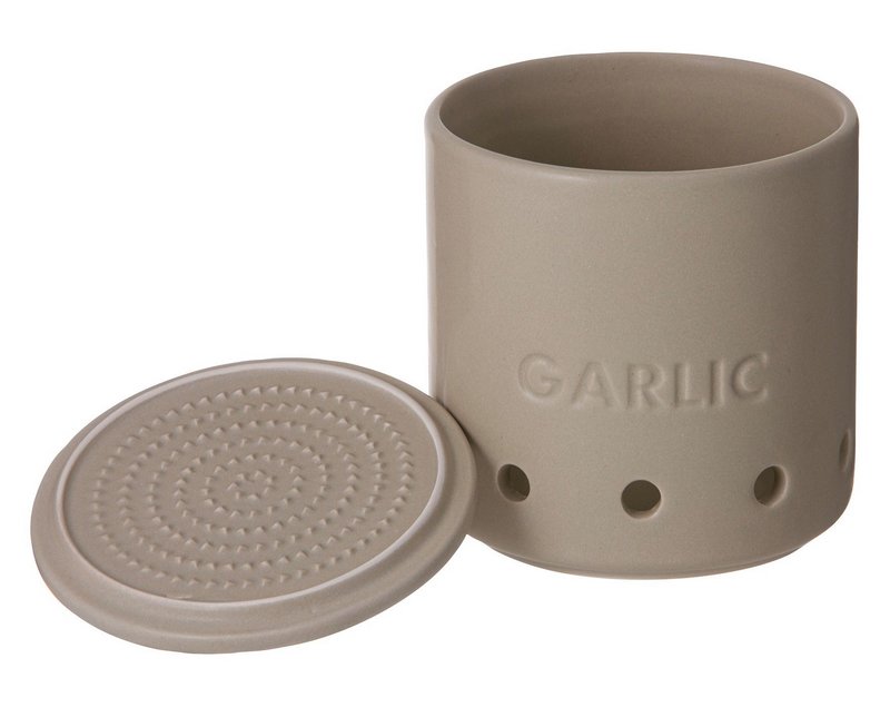 LADELLE Vorratstopf Essentials Garlic steingrau Keramik 