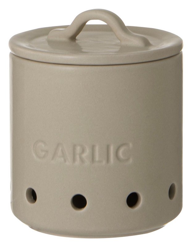 LADELLE Vorratstopf Essentials Garlic steingrau Keramik 