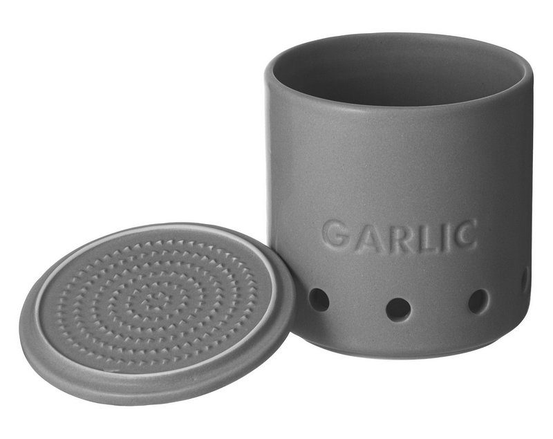 LADELLE Vorratstopf Essentials Garlic anthrazit Keramik 