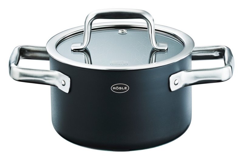 RÖSLE Kochtopf mit Deckel Ebonic ProNero 16 cm 