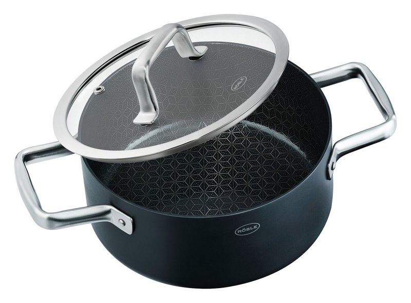 RÖSLE Kochtopf mit Deckel Ebonic ProNero 20 cm 