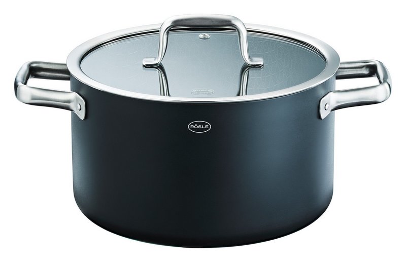 RÖSLE Kochtopf mit Deckel Ebonic ProNero 24 cm 