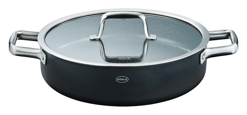 RÖSLE Servierpfanne mit Deckel Ebonic ProNero 28 cm 