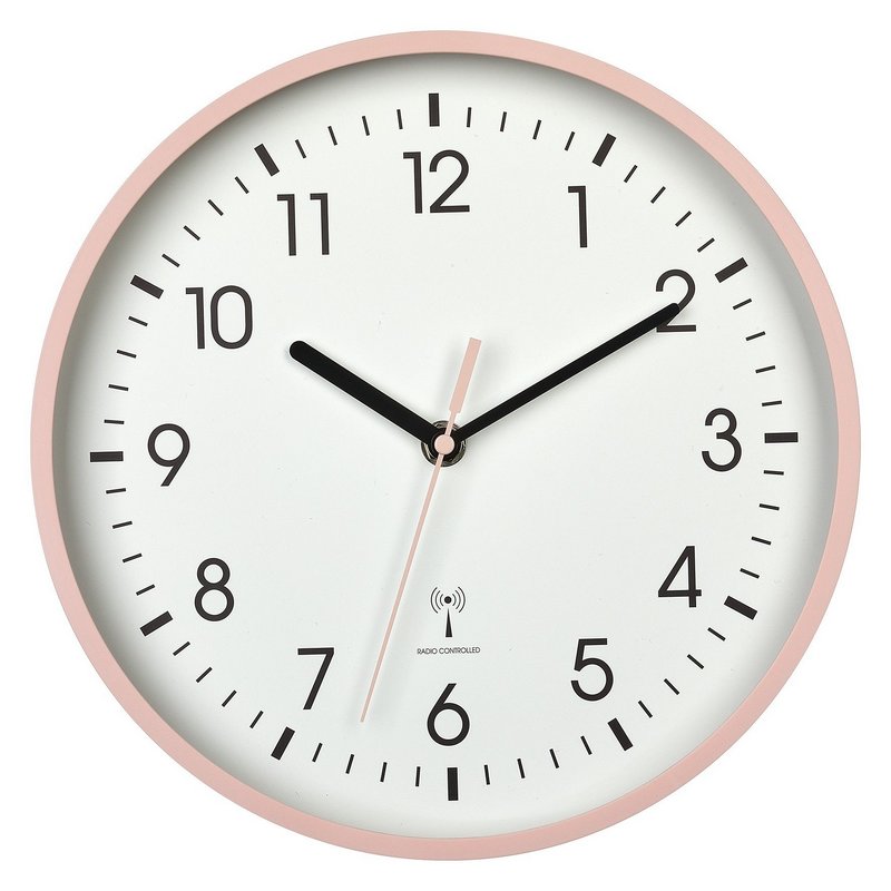 TFA Funk Wanduhr rosa 