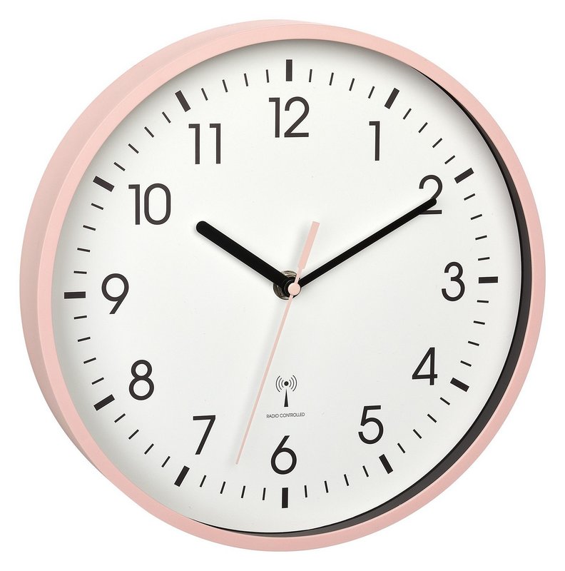 TFA Funk Wanduhr rosa 