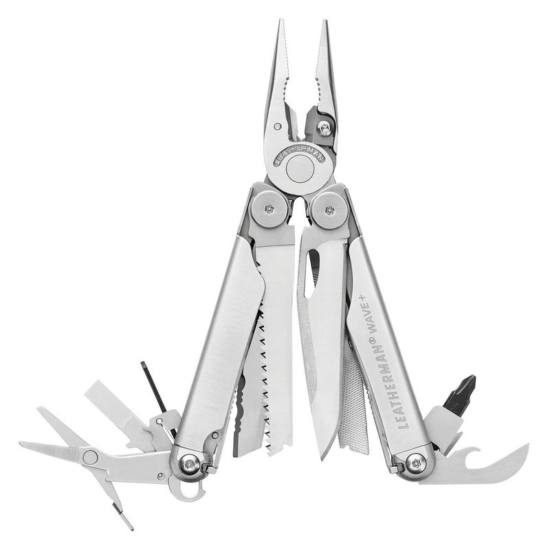 LEATHERMAN Multifunktionswerkzeug Wave Plus silber 