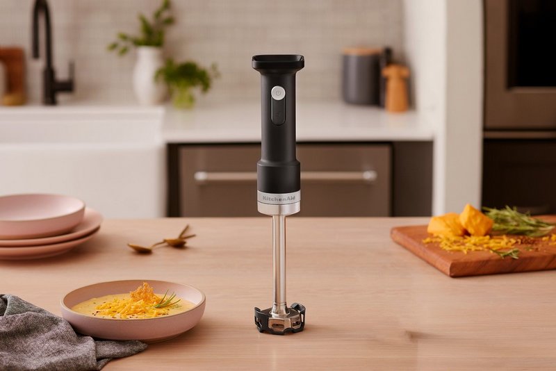 KITCHENAID Stabmixer kabellos mit Zubehör schwarz matt 