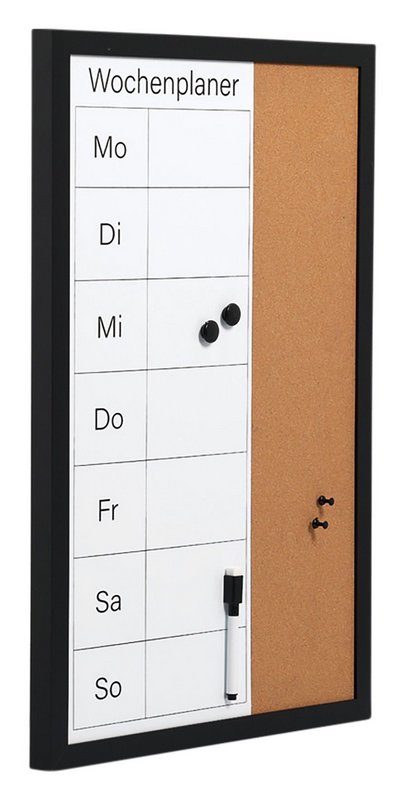 ZELLER Memobord Wochenplaner schwarz 