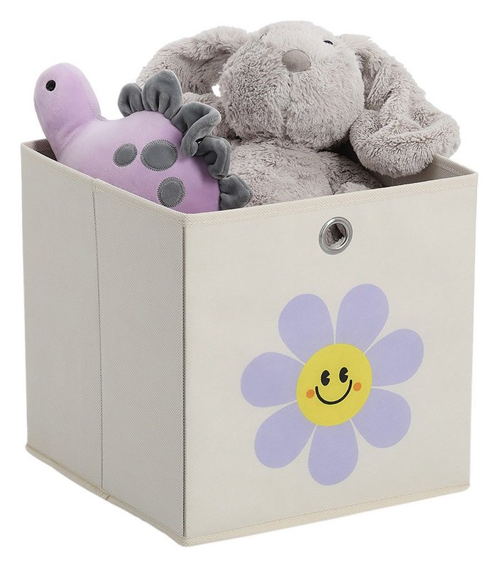 ZELLER Aufbewahrungsbox Happy Flower Vlies creme 