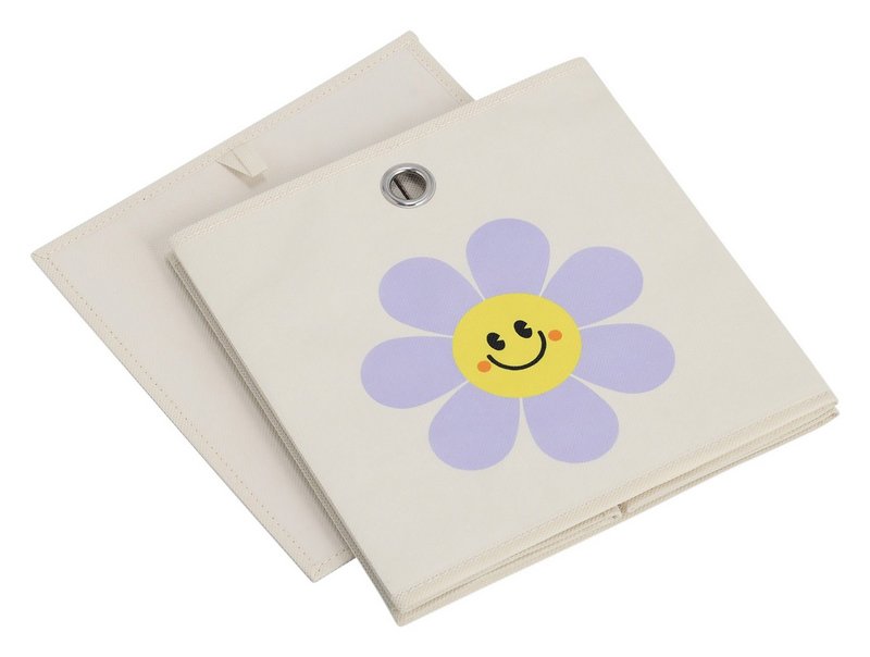 ZELLER Aufbewahrungsbox Happy Flower Vlies creme 
