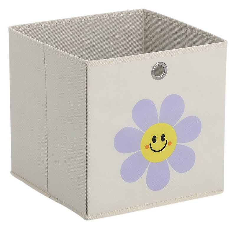 ZELLER Aufbewahrungsbox Happy Flower Vlies creme 