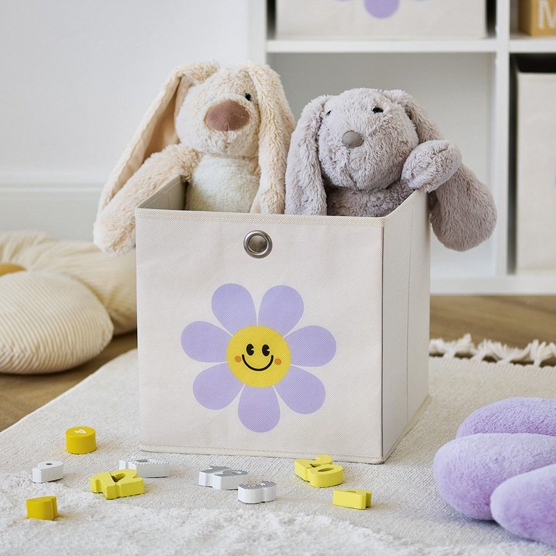 ZELLER Aufbewahrungsbox Happy Flower Vlies creme 