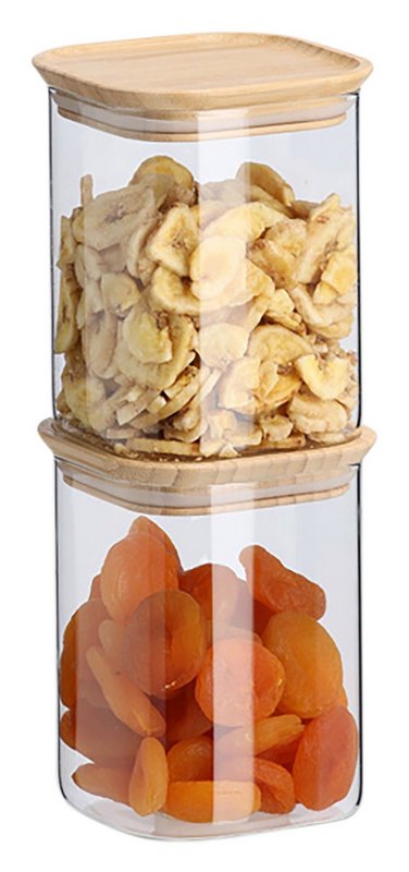 ZELLER Vorratsglas mit Bambusdeckel 