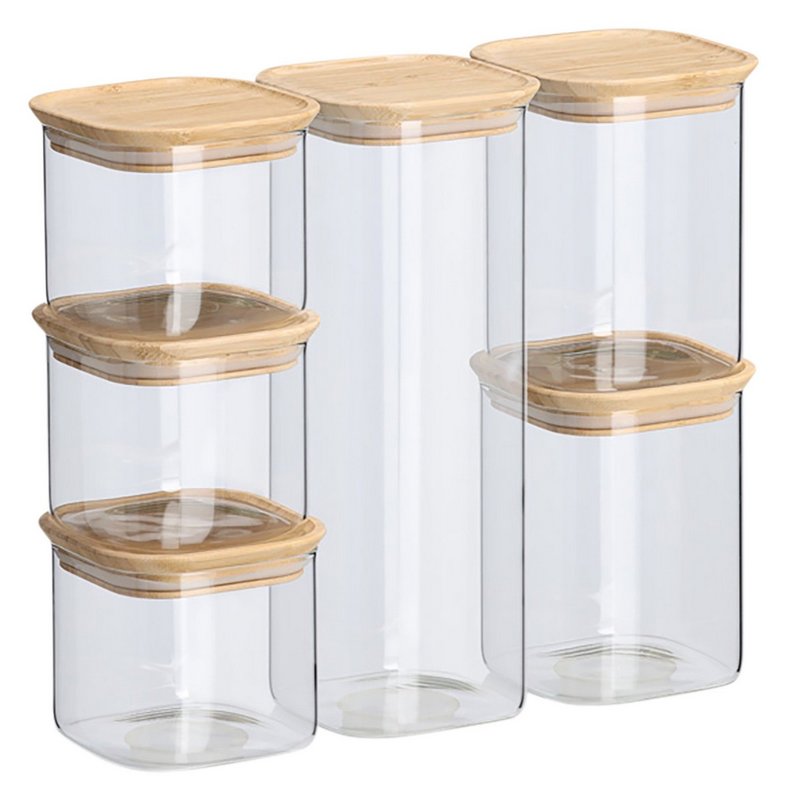 ZELLER Vorratsglas mit Bambusdeckel 