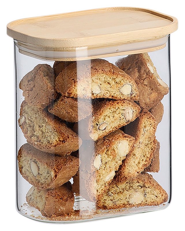 ZELLER Vorratsglas mit Bambusdeckel 1000ml 