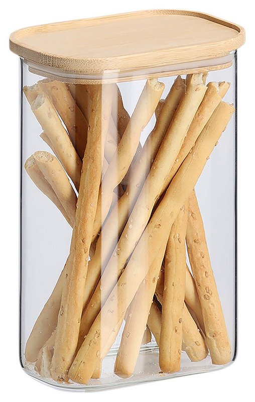 ZELLER Vorratsglas mit Bambusdeckel 1300ml 